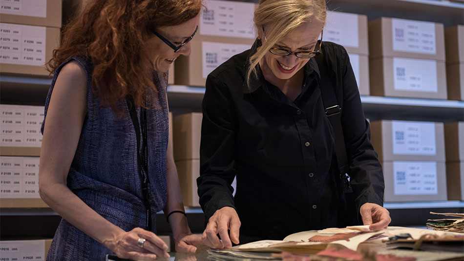 Valerie Steele and Barbara Franchin in the ITS Creative Archive